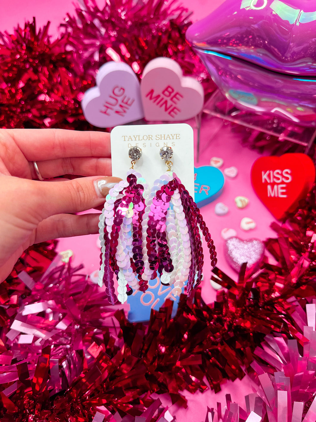 Valentine Sequin Tassel