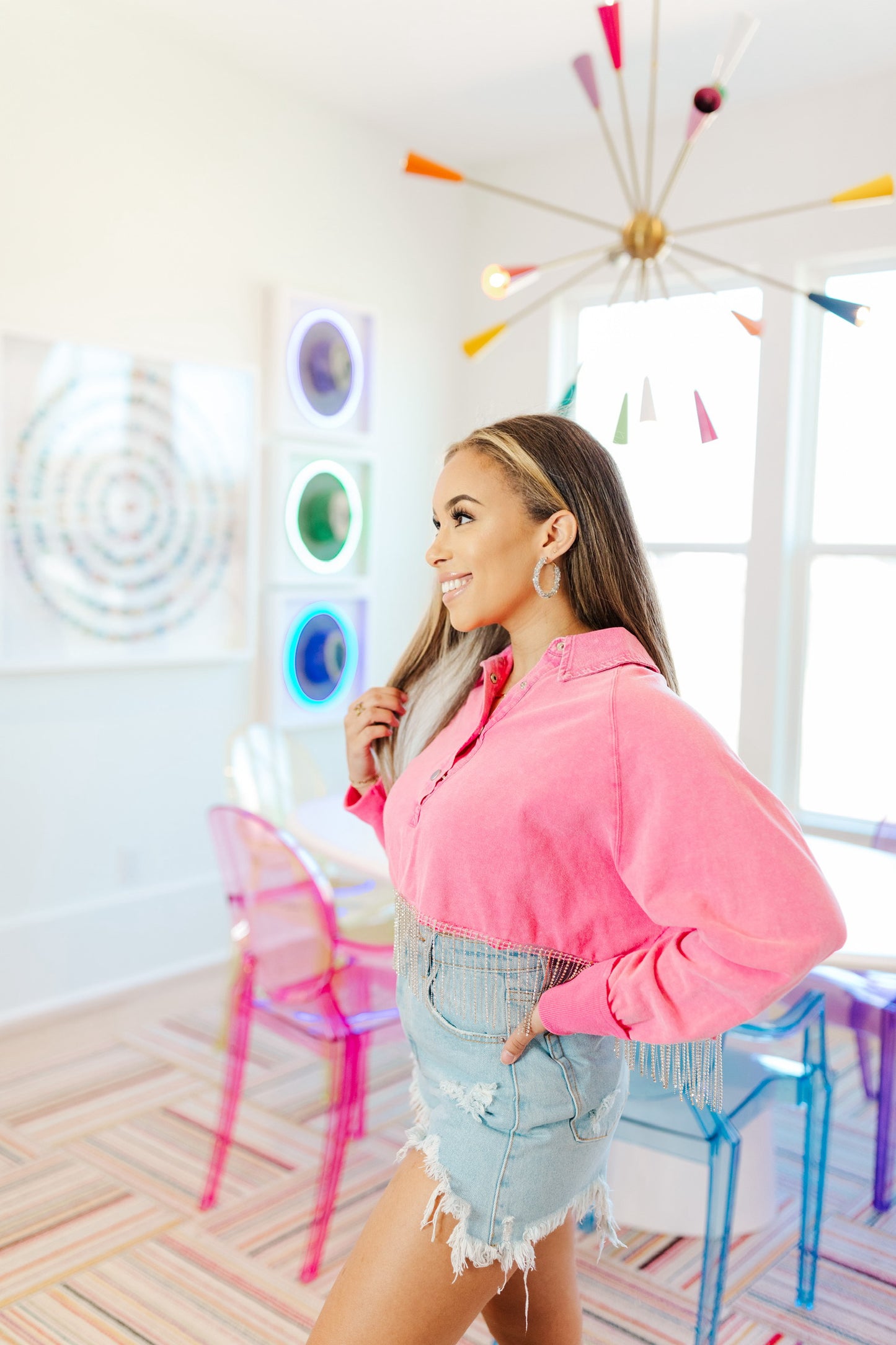 Valentine Glitter Hoops