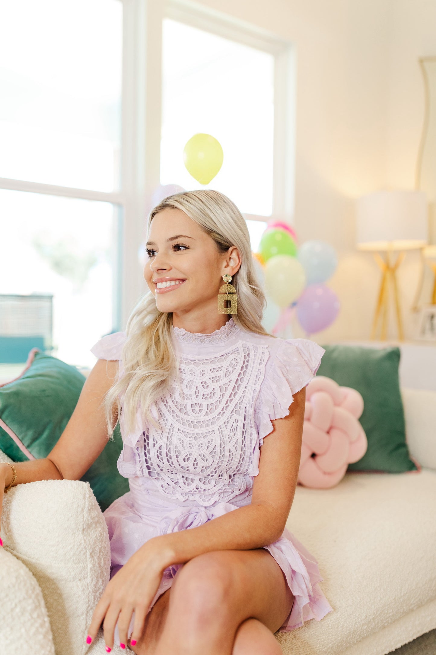 Double Acrylic Square Drops