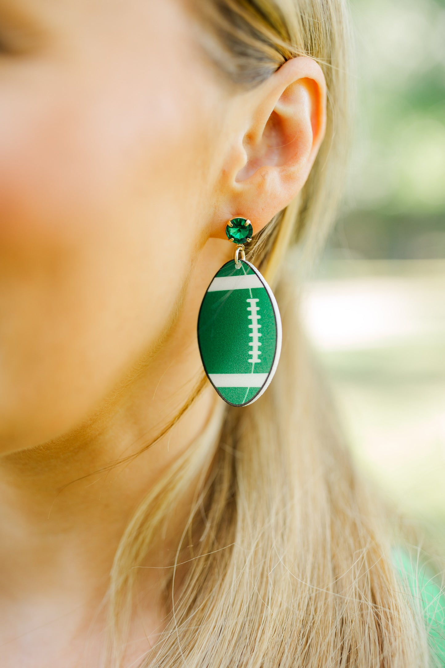 Green/White Acrylic Footballs