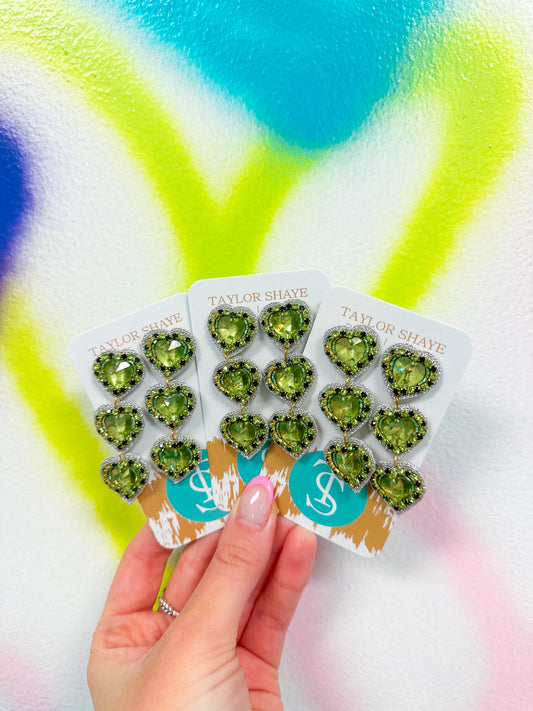 Rosaline Triple Beaded Hearts