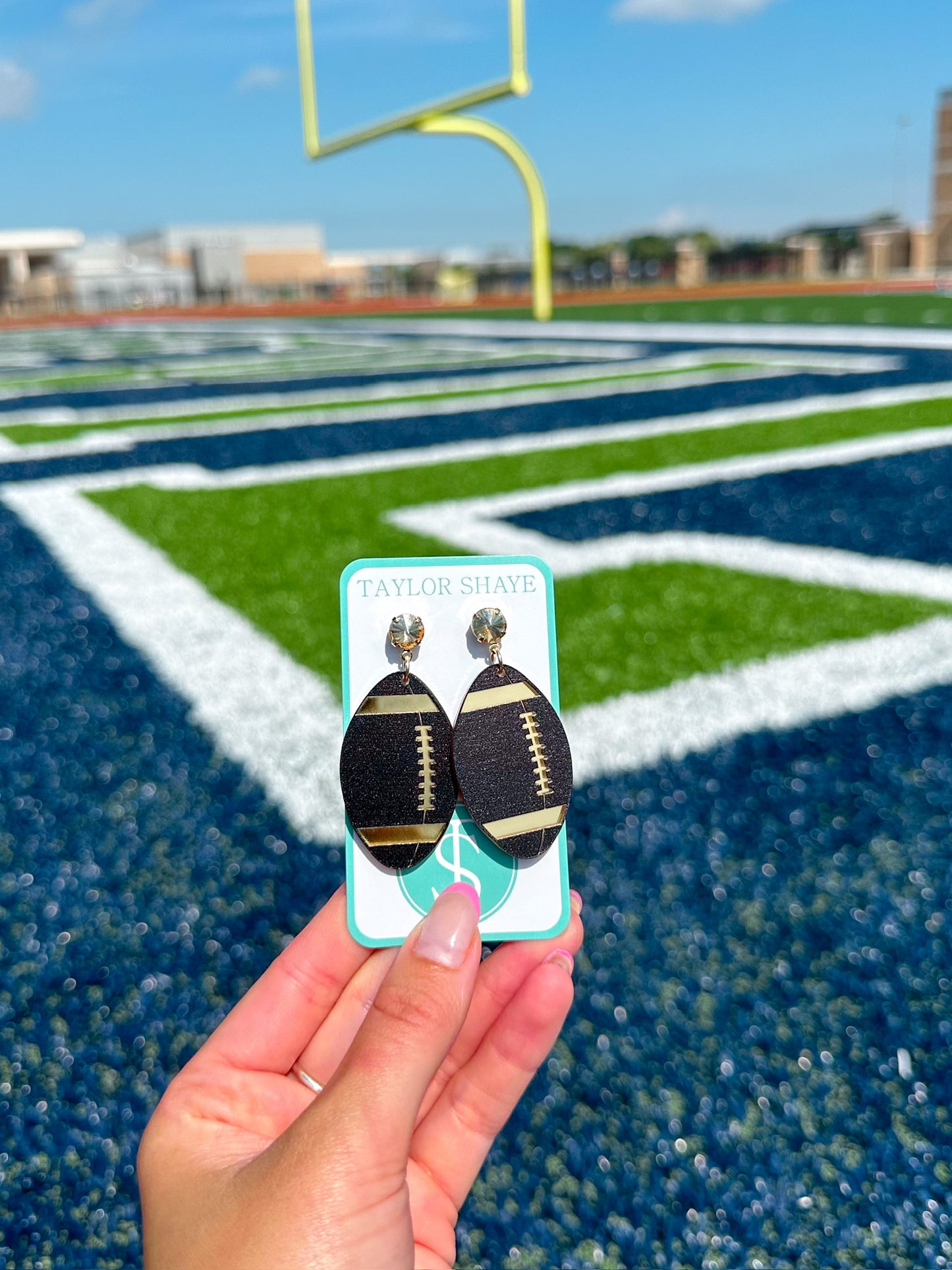 Black and Gold Acrylic Footballs