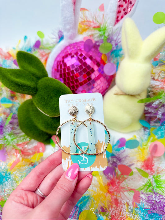 Blue Glitz Stick Hoops