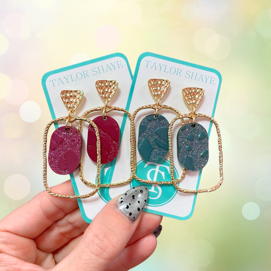 Fall Shimmer Oval Hoops