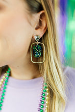 Load image into Gallery viewer, Mardi Gras Oval Hoops
