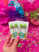 Load image into Gallery viewer, Glitter Top Hoops
