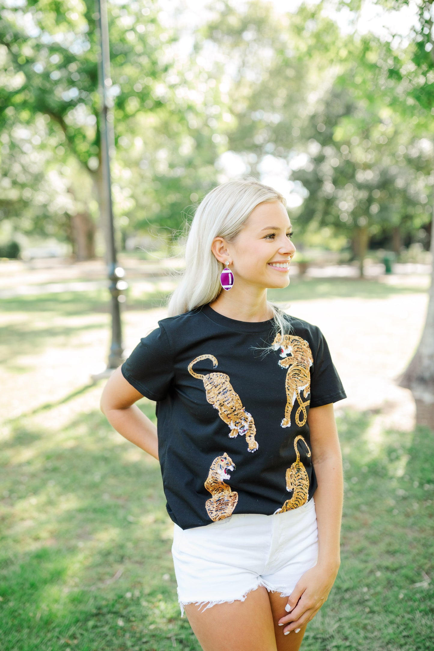 Purple/White Acrylic Footballs