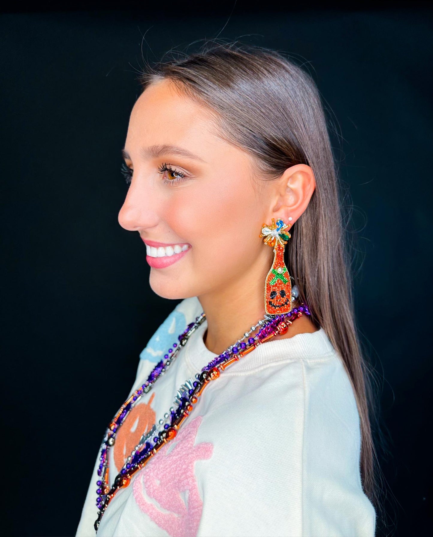 Beaded Pumpkin Bottle