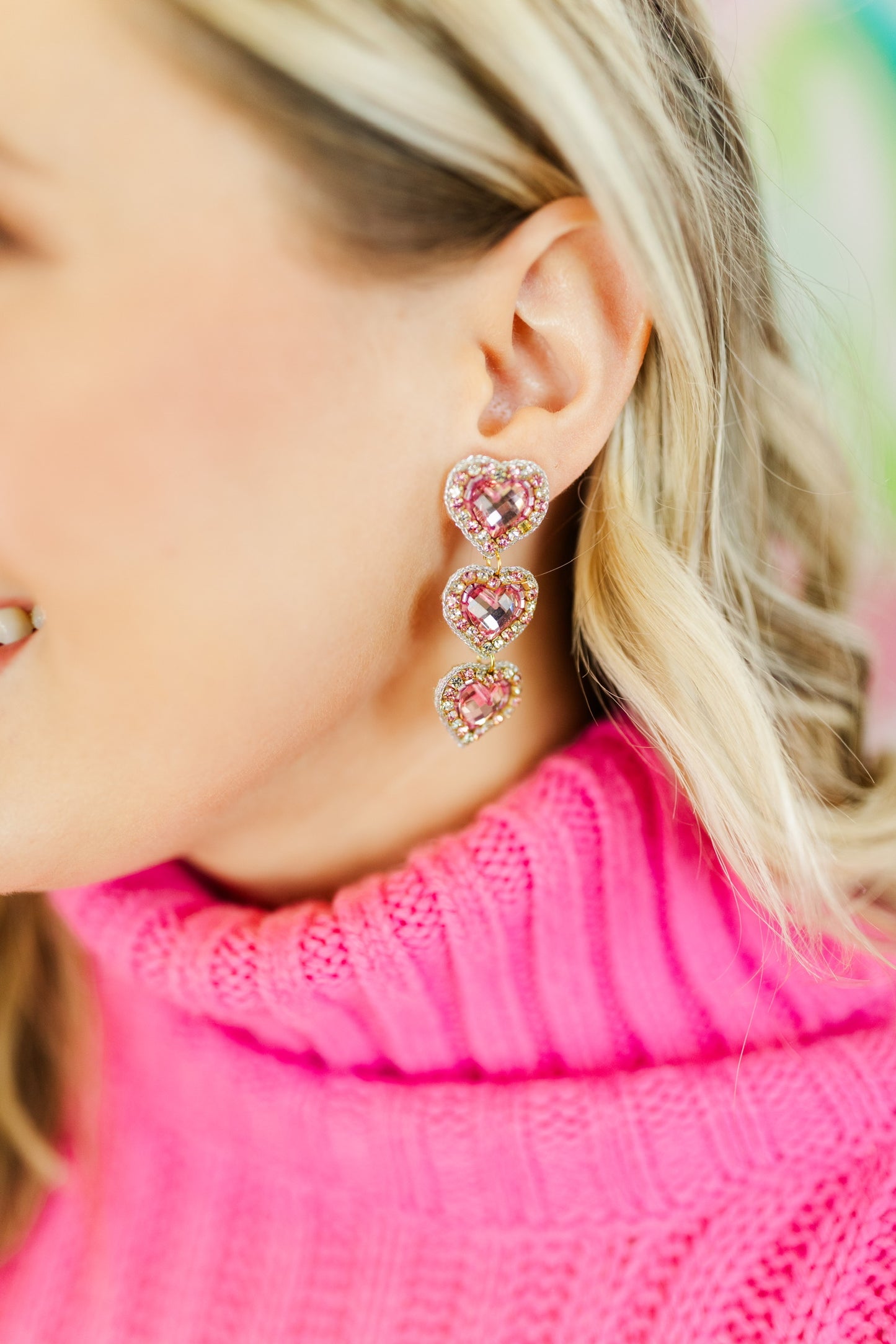 Rosaline Triple Beaded Hearts