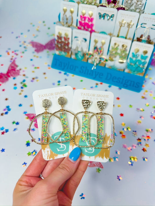 Tessa Confetti Stick Hoops