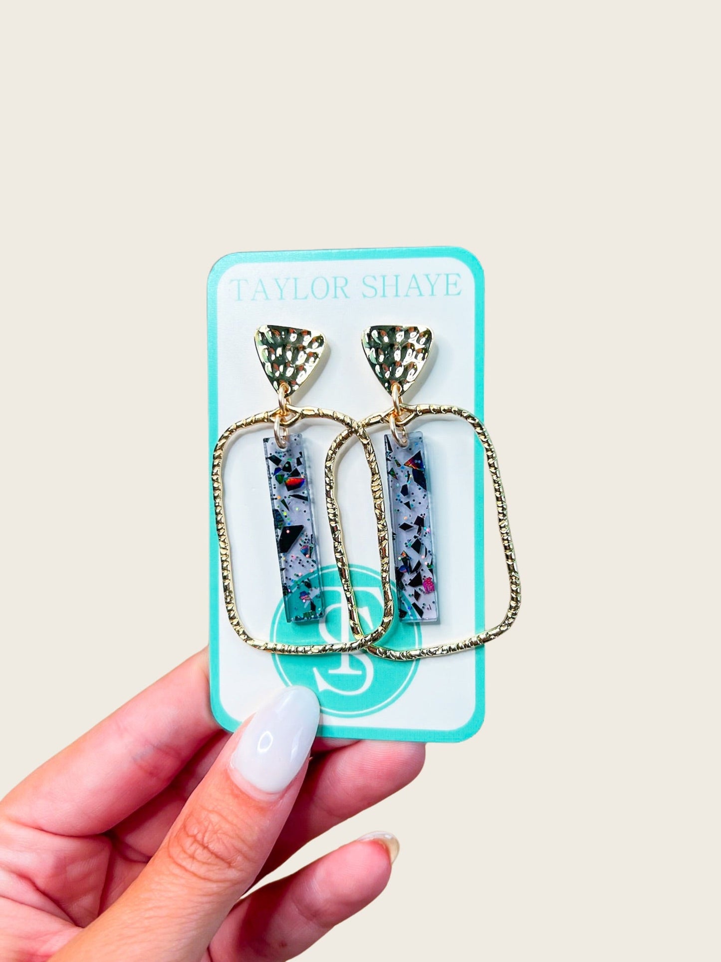 Celeste Flake Stick Hoops