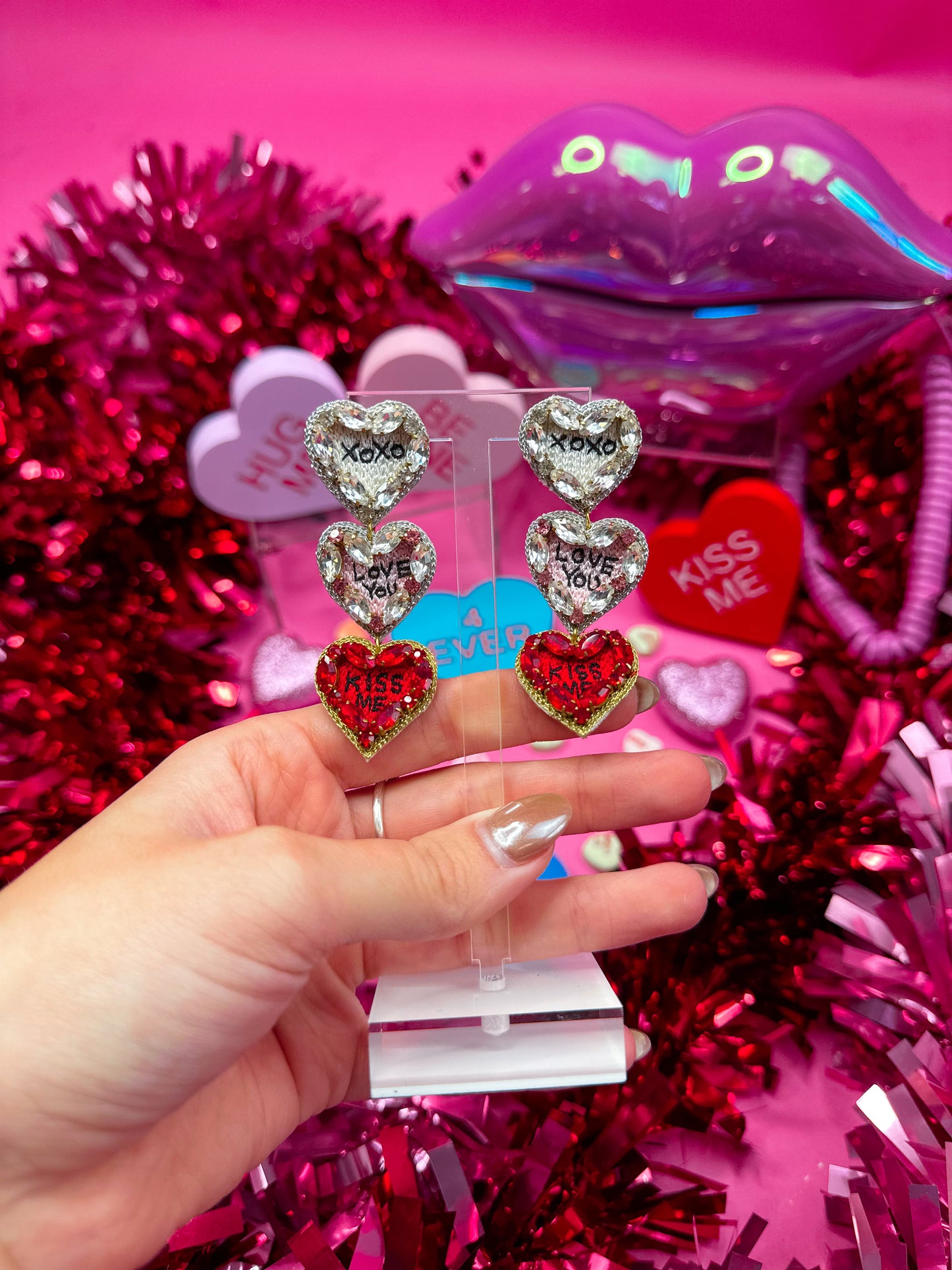 Kiss Me Beaded Drops