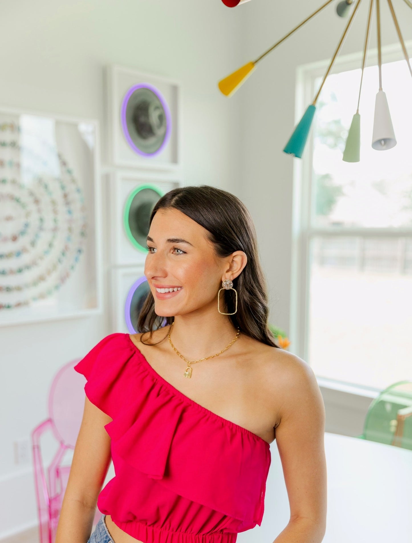 Gameday Glitter Top Hoops