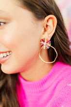 Load image into Gallery viewer, Pink Mix Sequin Sunburst Hoops
