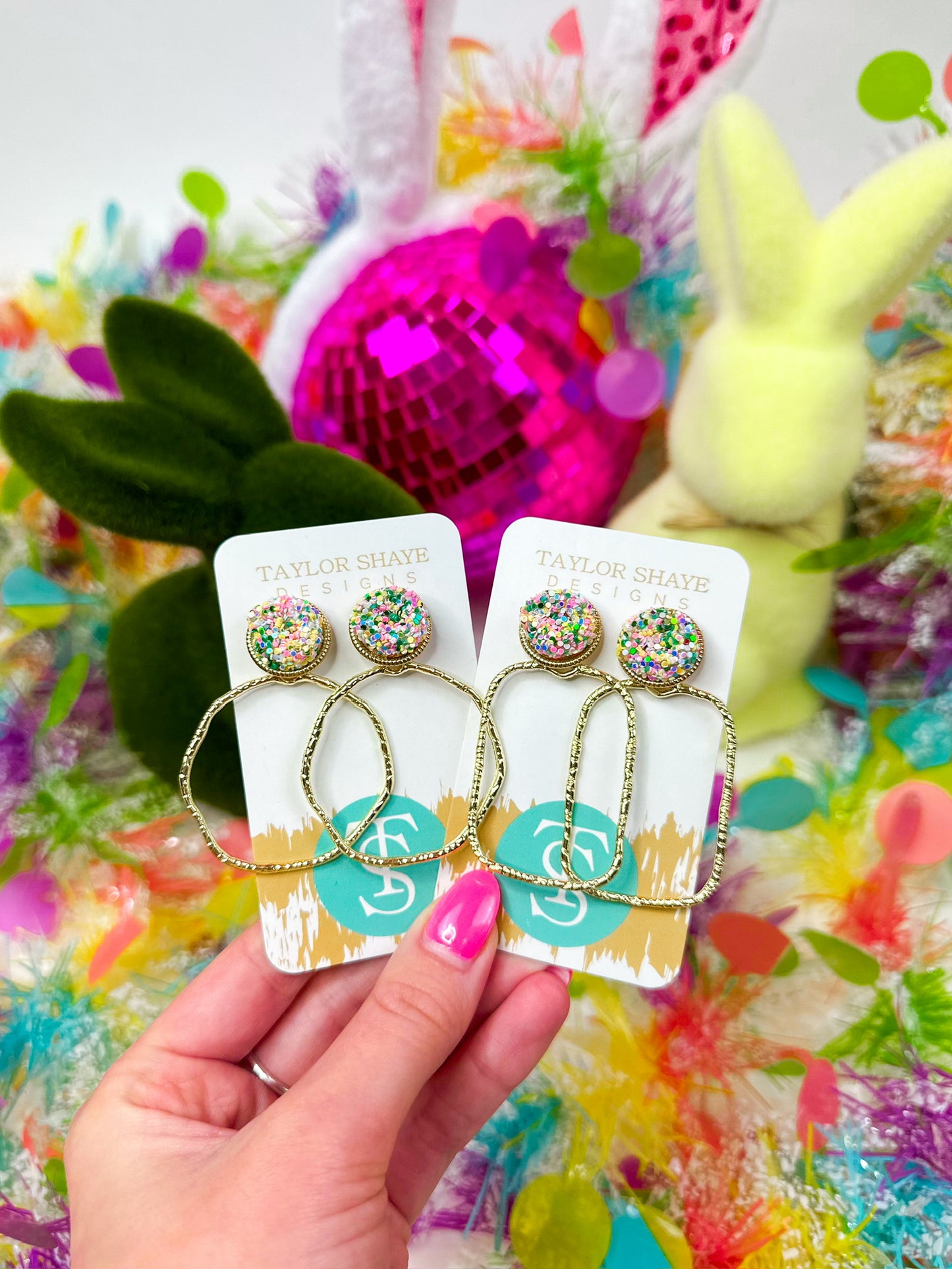 Gameday Glitter Top Hoops