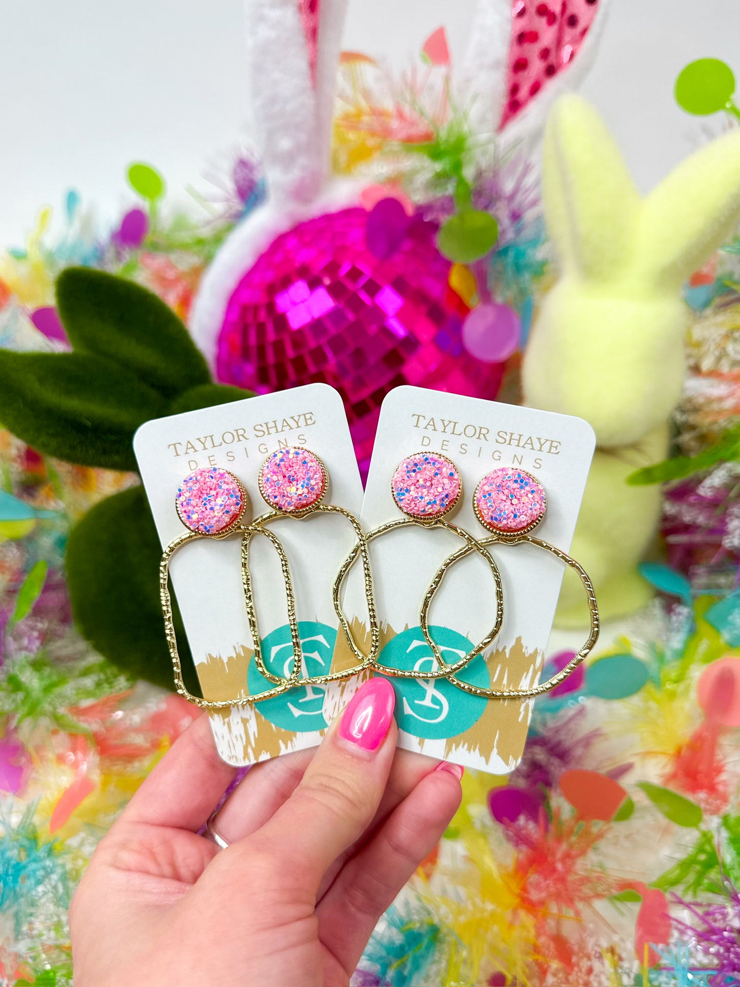 Gameday Glitter Top Hoops