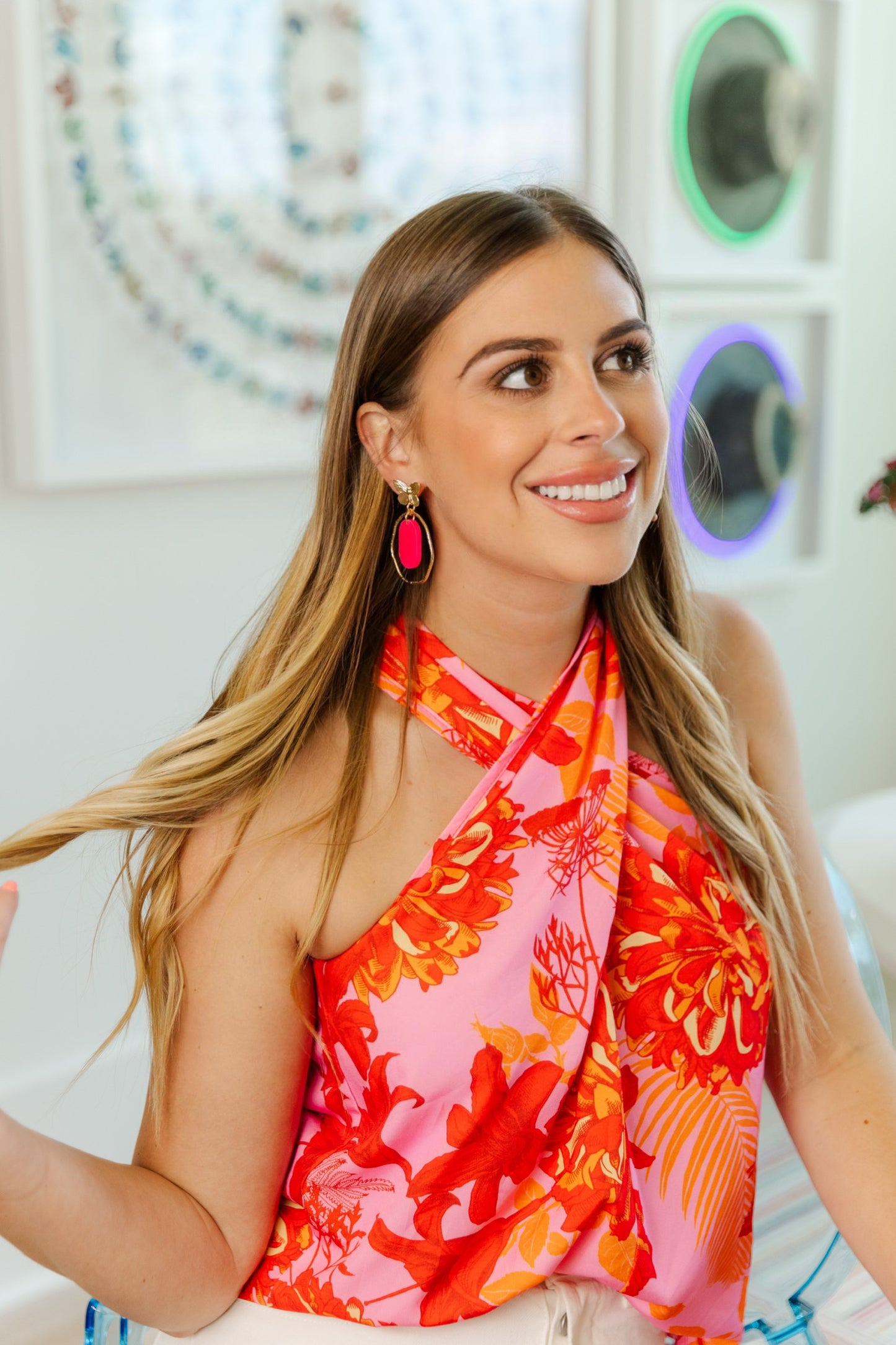 Butterfly Oval Hoops