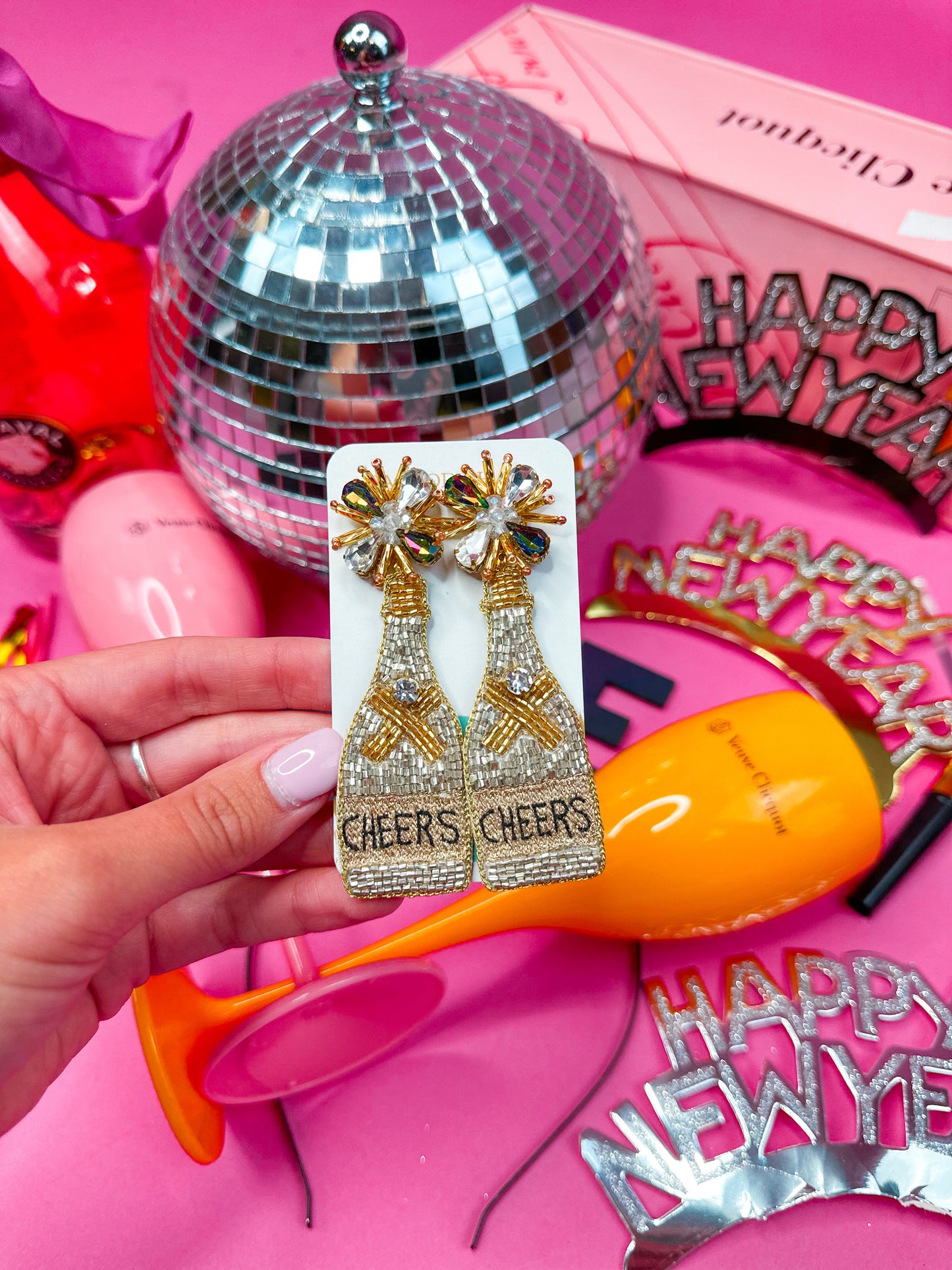 Silver Cheers Bottle