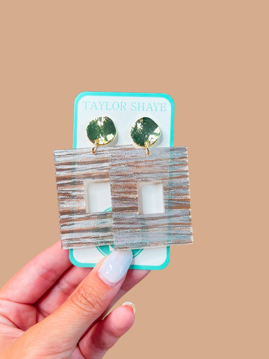 Rose Shimmer Naomi Rectangle Drops