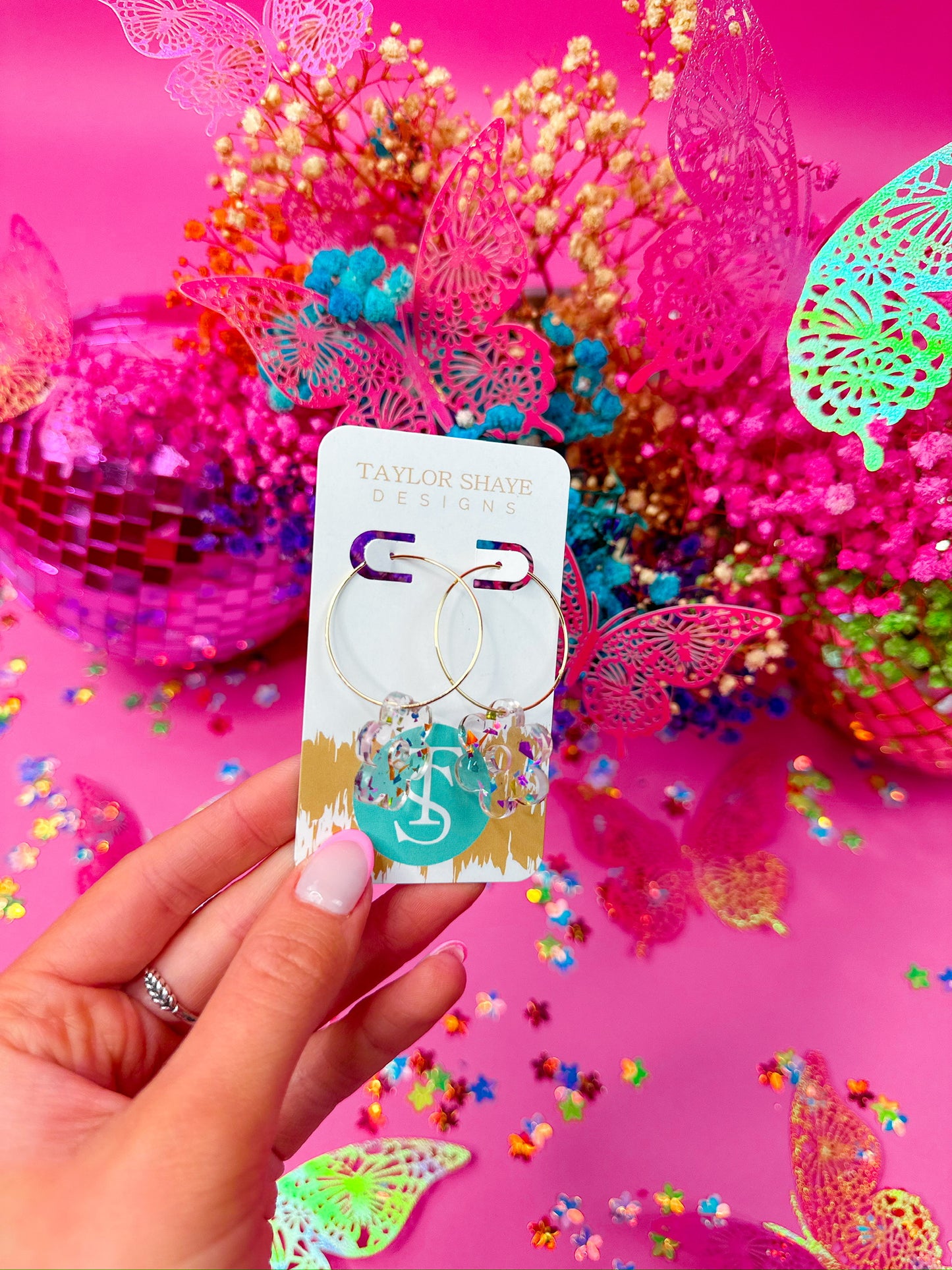 Daniella Flower Hoops