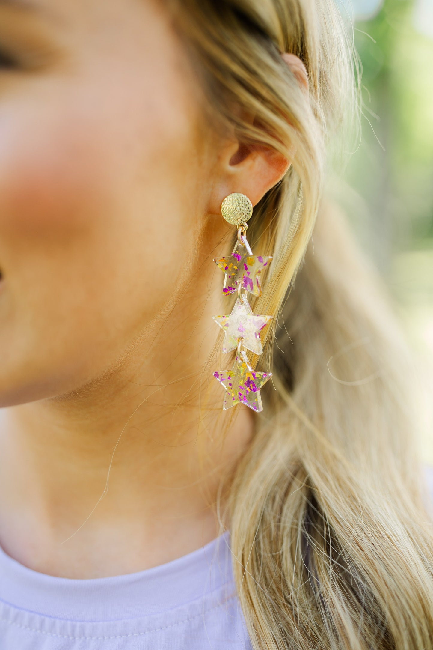 Purple/Gold Flake Triple Stars