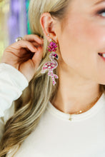 Load image into Gallery viewer, Pink Beaded Flamingo Drops

