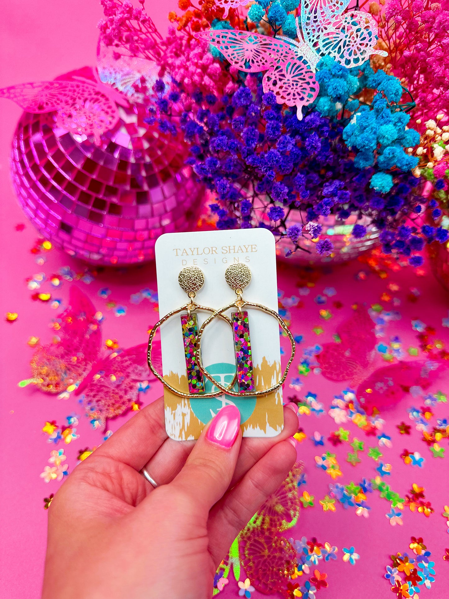 Sassy Dots Stick Hoops