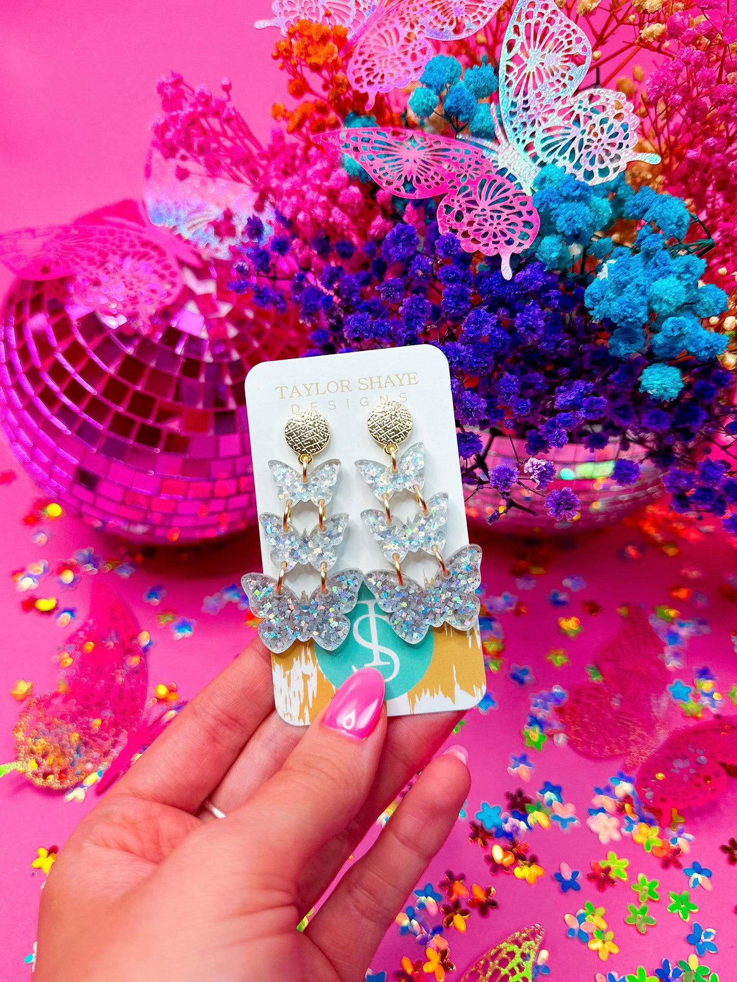 Spring Triple Butterfly Drops