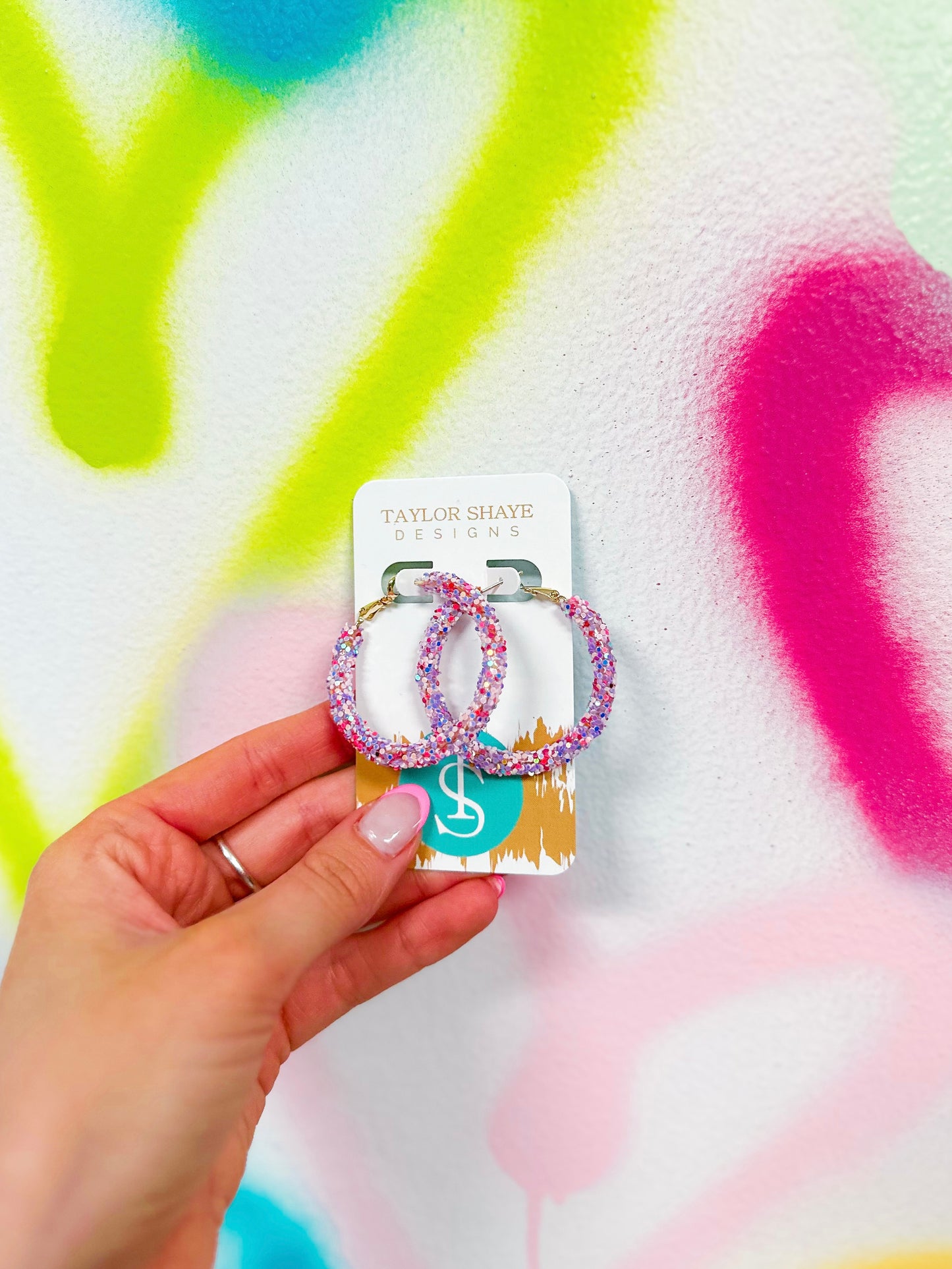 Valentine Glitter Hoops