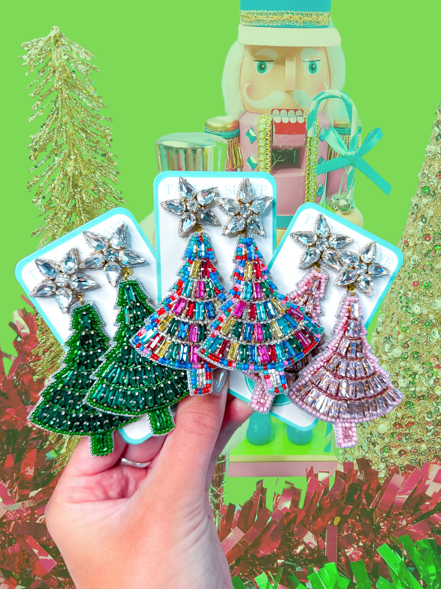 Colorful Beaded Crystal Christmas Tree