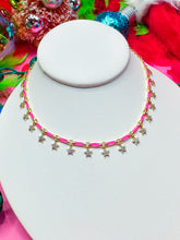 Load image into Gallery viewer, Hot Pink Star Enamel Choker
