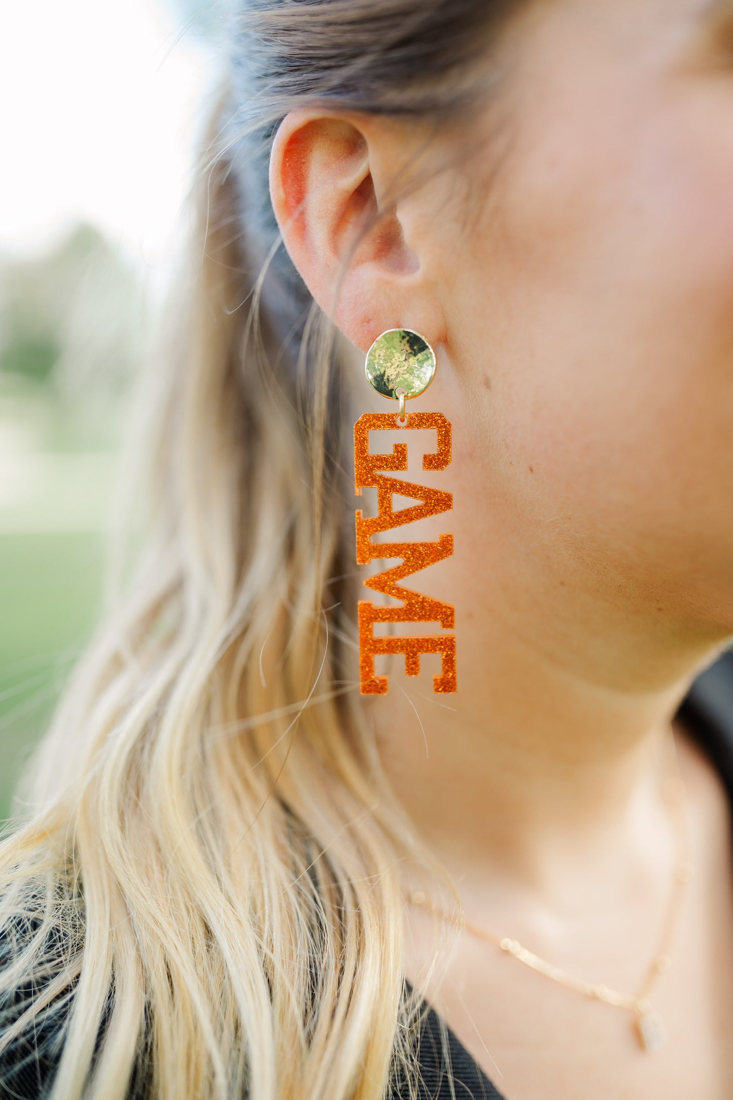 Acrylic Orange/White Gameday Drops