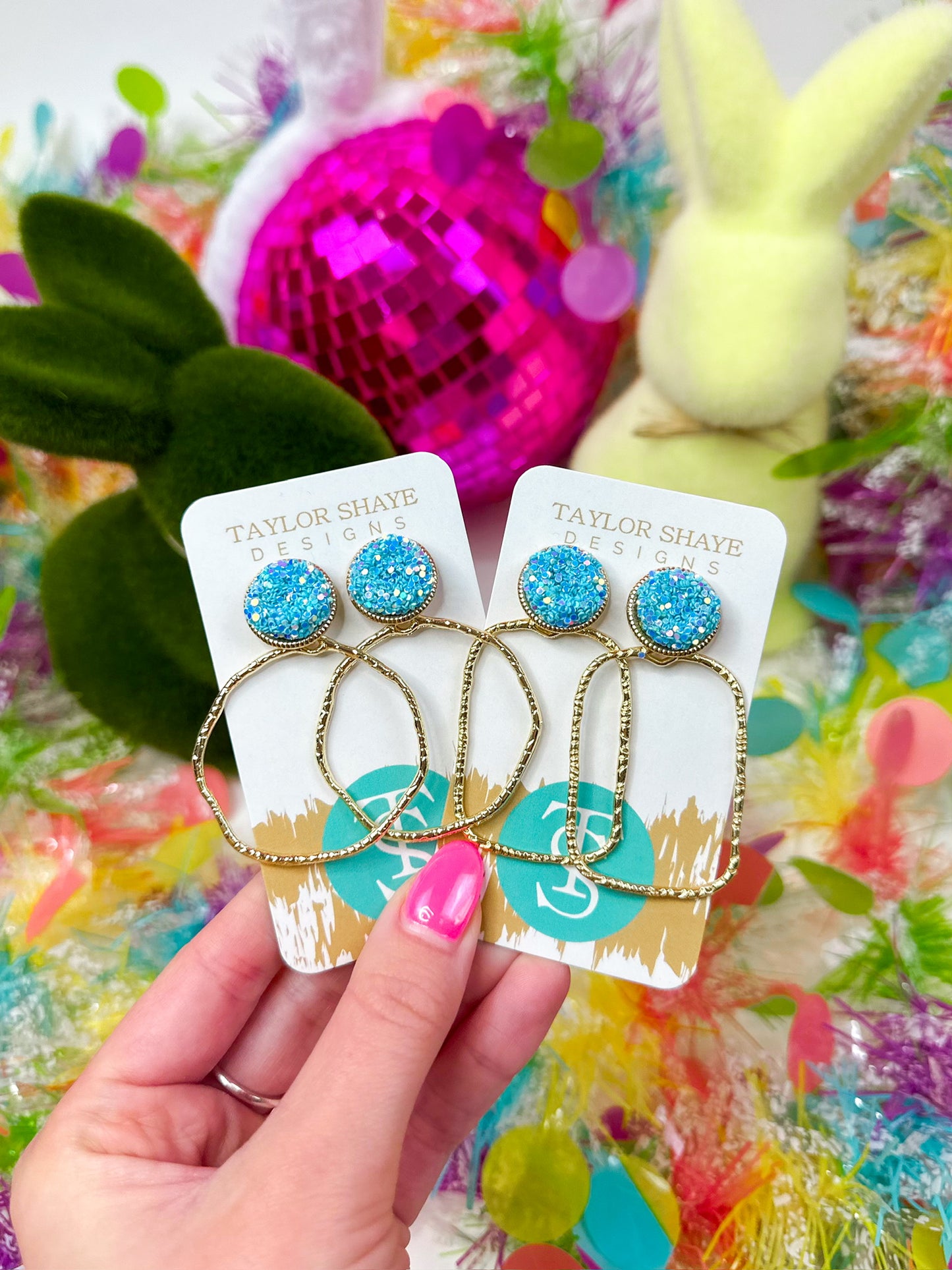 Gameday Glitter Top Hoops