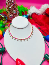 Load image into Gallery viewer, Hot Pink Star Enamel Choker
