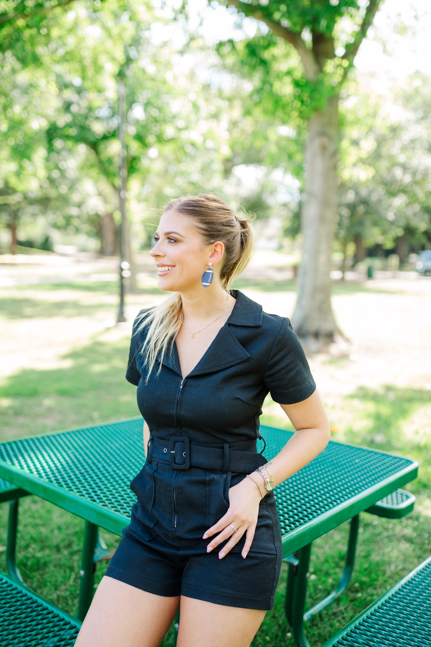 Black and Gold Acrylic Footballs