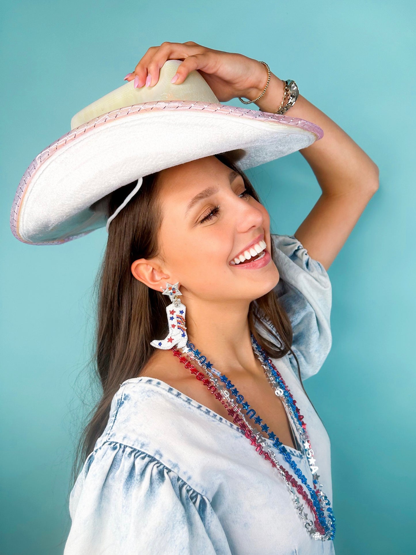 Fourth of July Beaded Boots