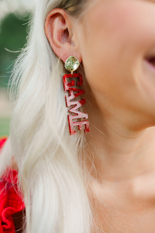 Acrylic Red/Black Gameday Drops