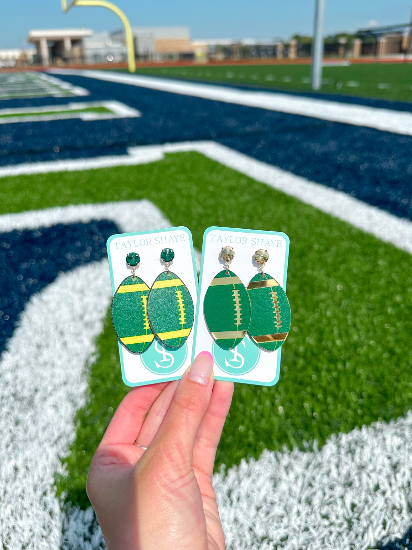 Green/Gold Acrylic Footballs
