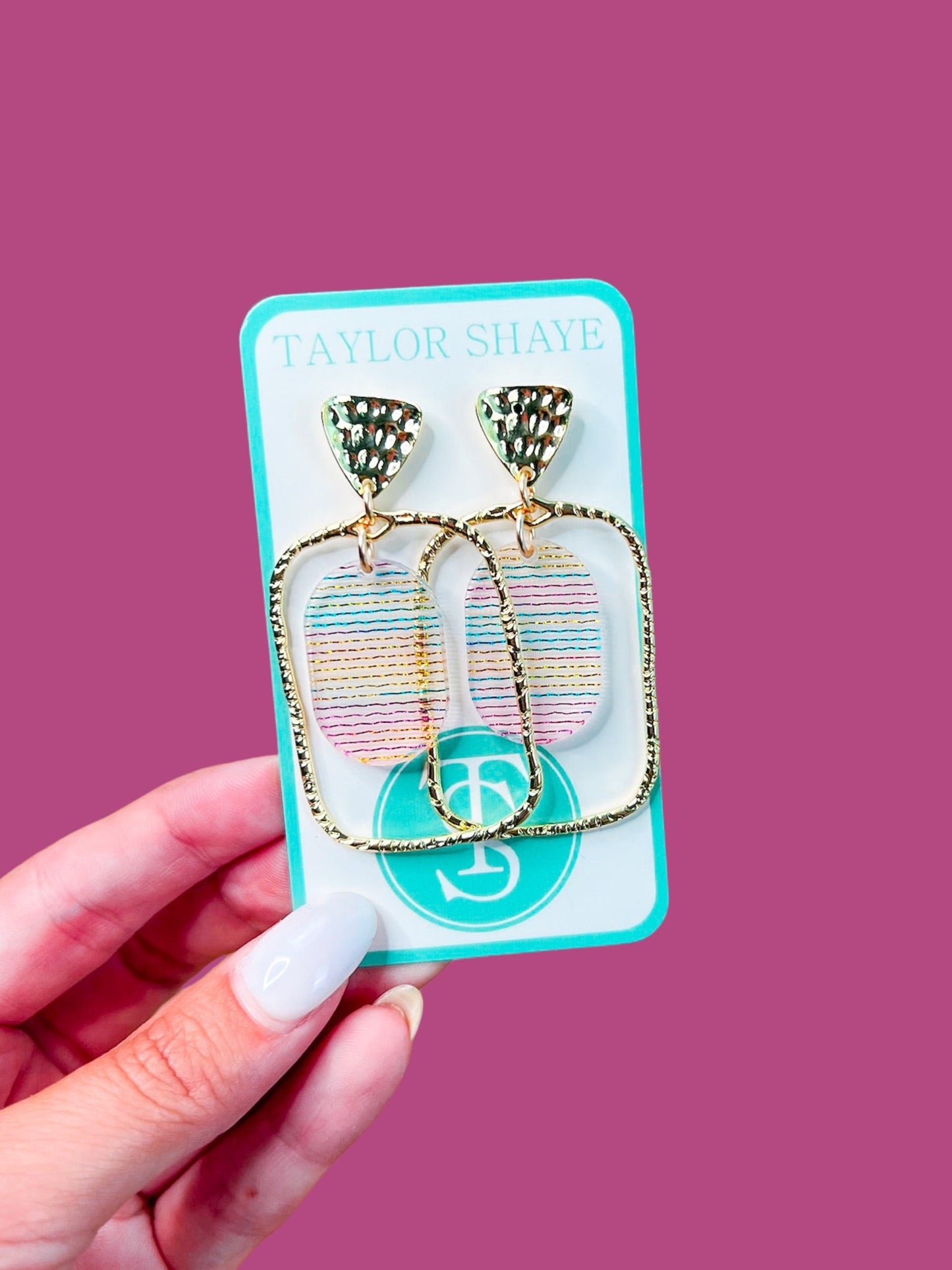 Rainbow Stripe Oval Hoops