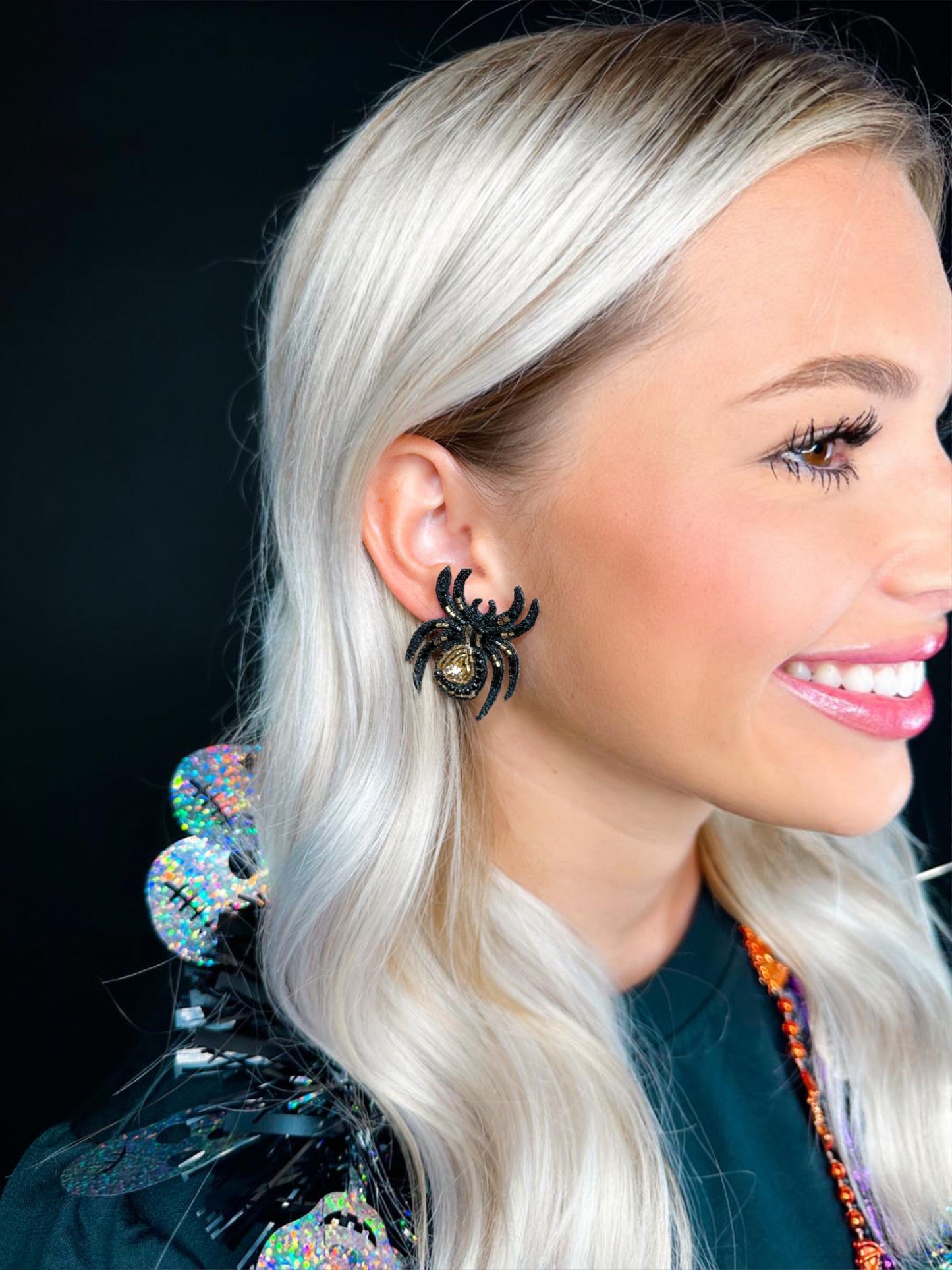 Beaded Spider Studs