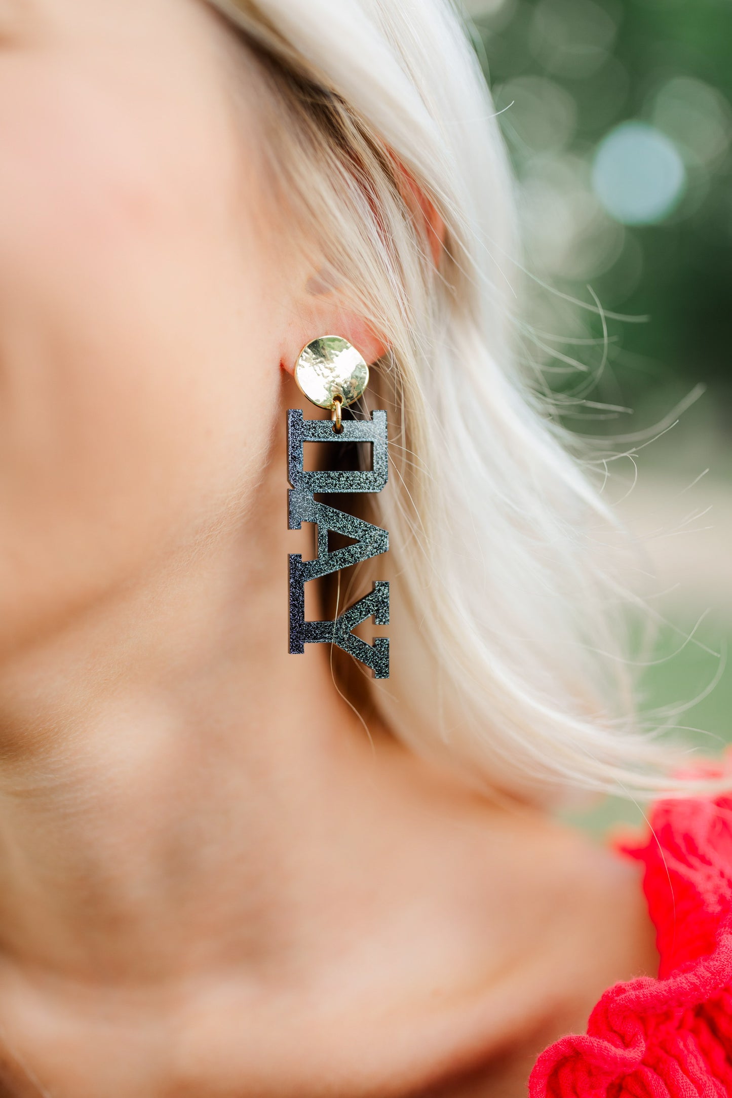 Acrylic Red/Black Gameday Drops