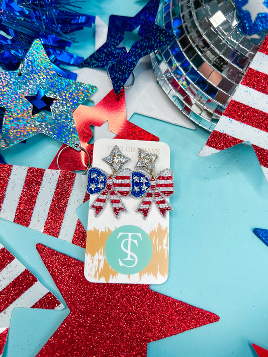 Flag Beaded Bows