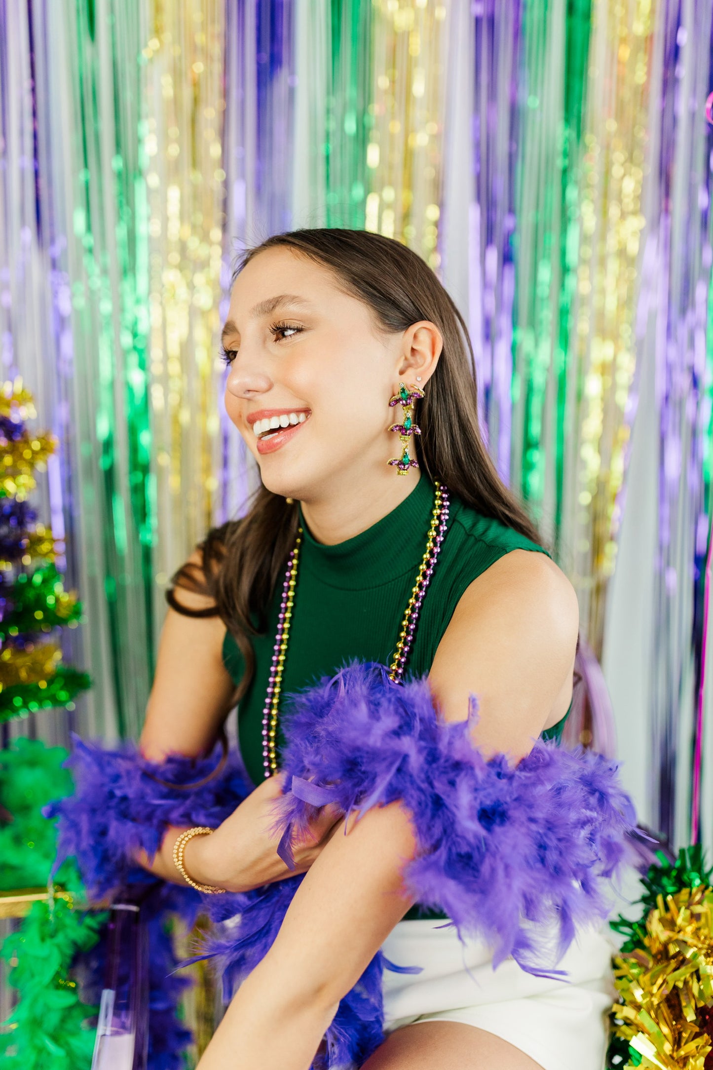 Beaded Triple Fleur-de-Lis