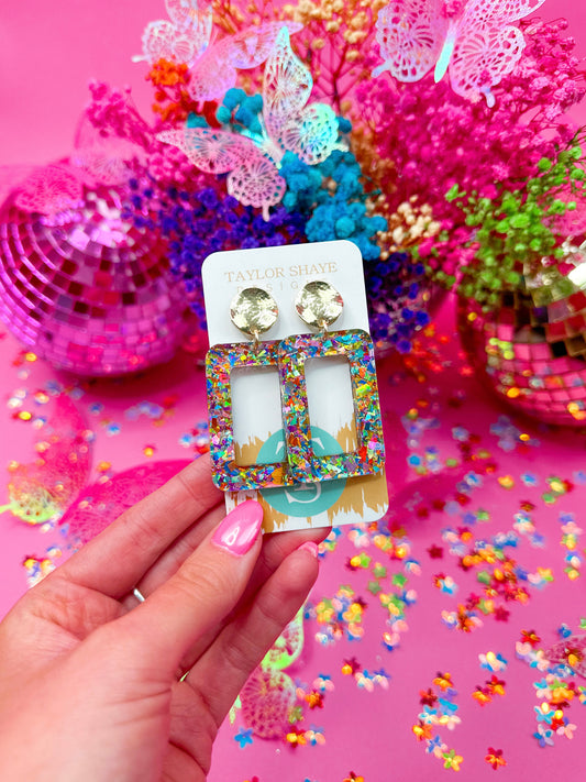 Pastel Confetti Rectangle Drops