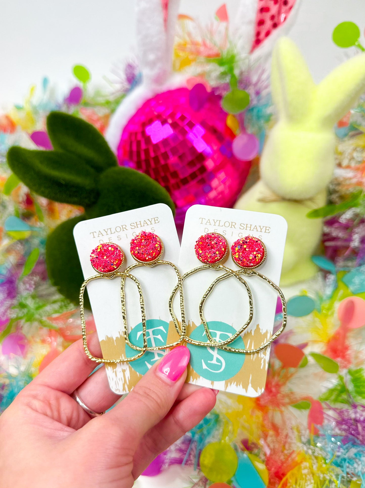 Gameday Glitter Top Hoops