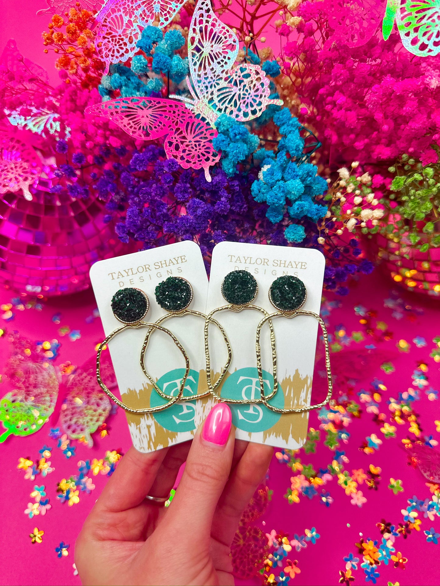 Gameday Glitter Top Hoops