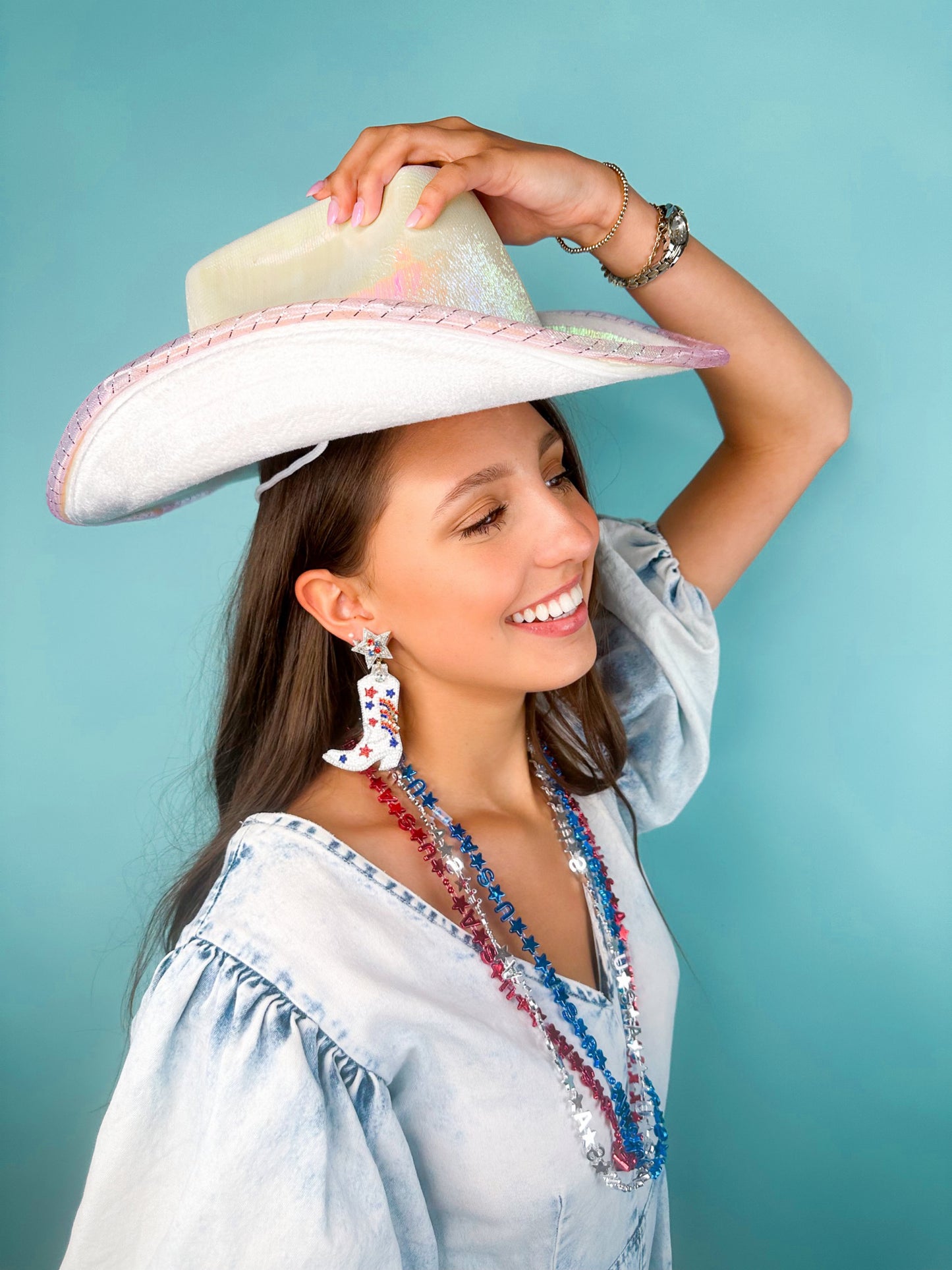 Fourth of July Beaded Boots