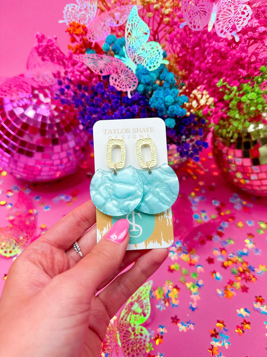 Blue Shell Oval Drops