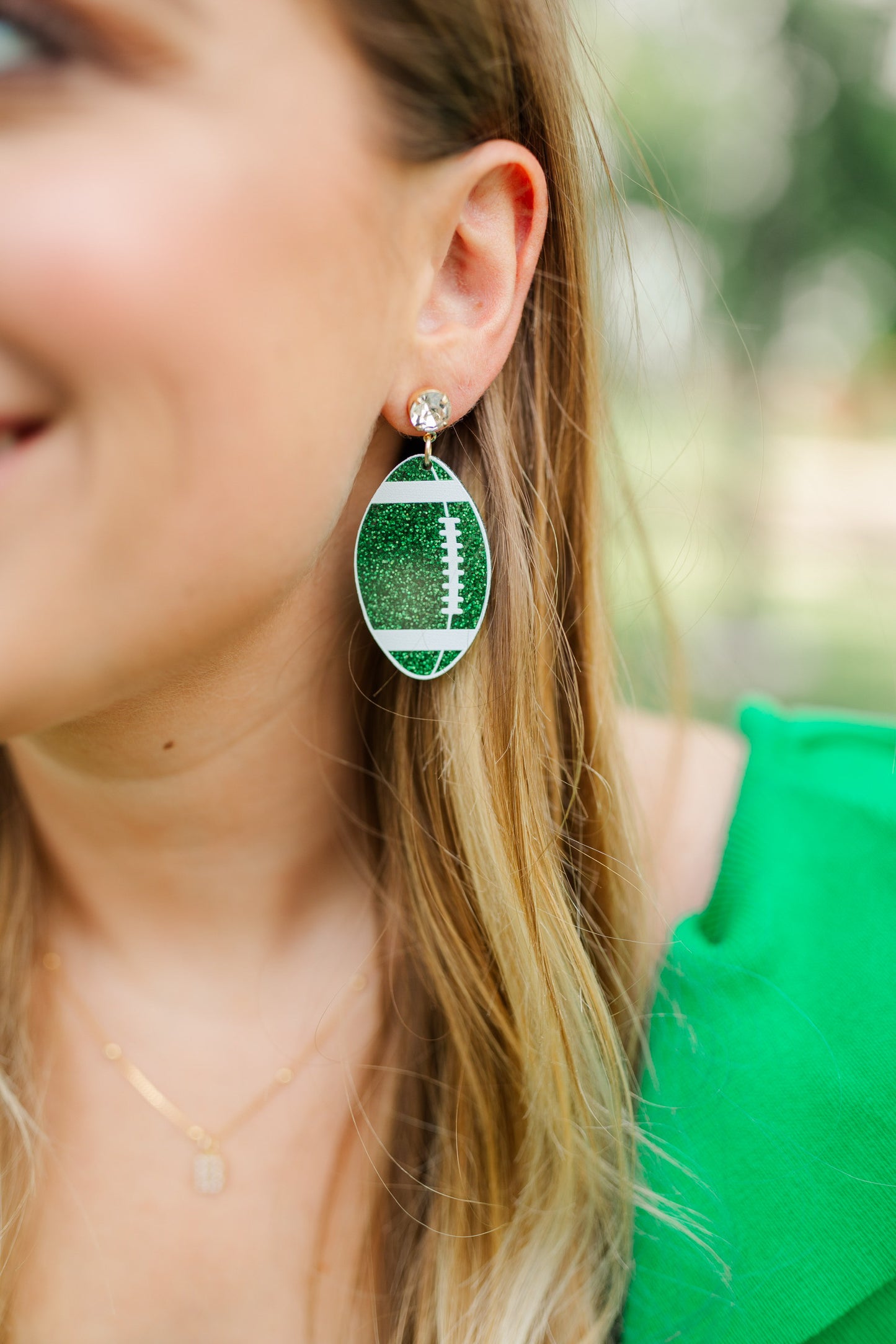 Green/White Acrylic Footballs