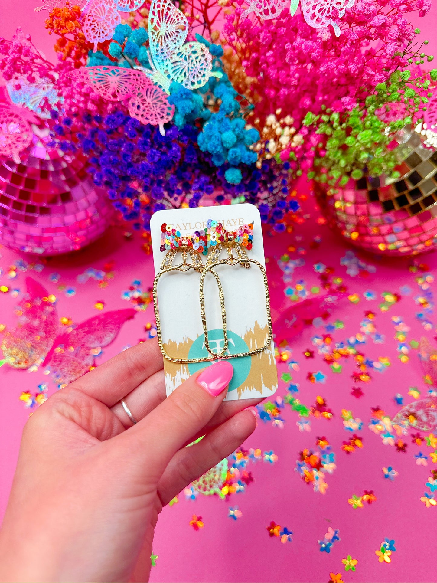 Rainbow Bethany Bow Hoops